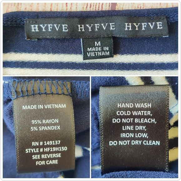 Hyfve striped v-neck tie waist romper sz M - Picture 10 of 10